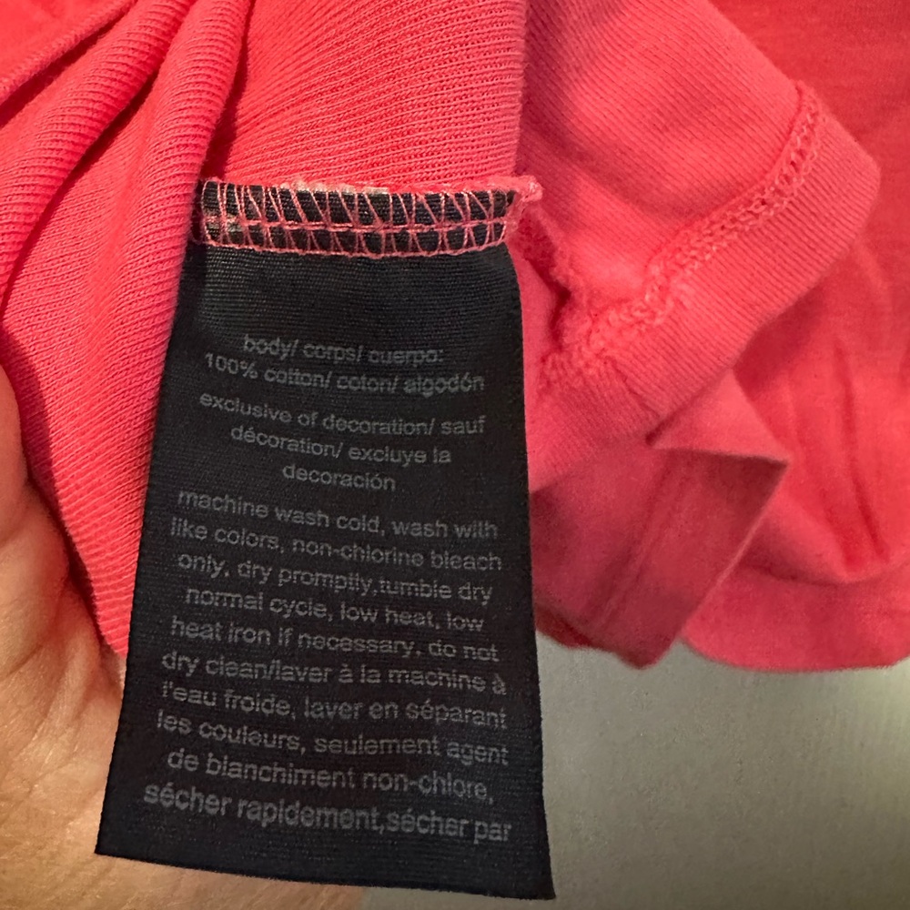Tommy Hilfiger Women's Red V-Neck Tee - Picture 4 of 5